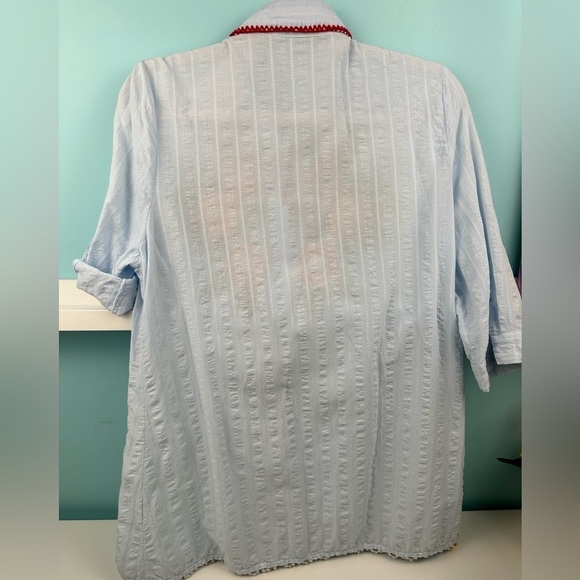 Velzeta women's tunic with beaded floral, size Small - Picture 8 of 13